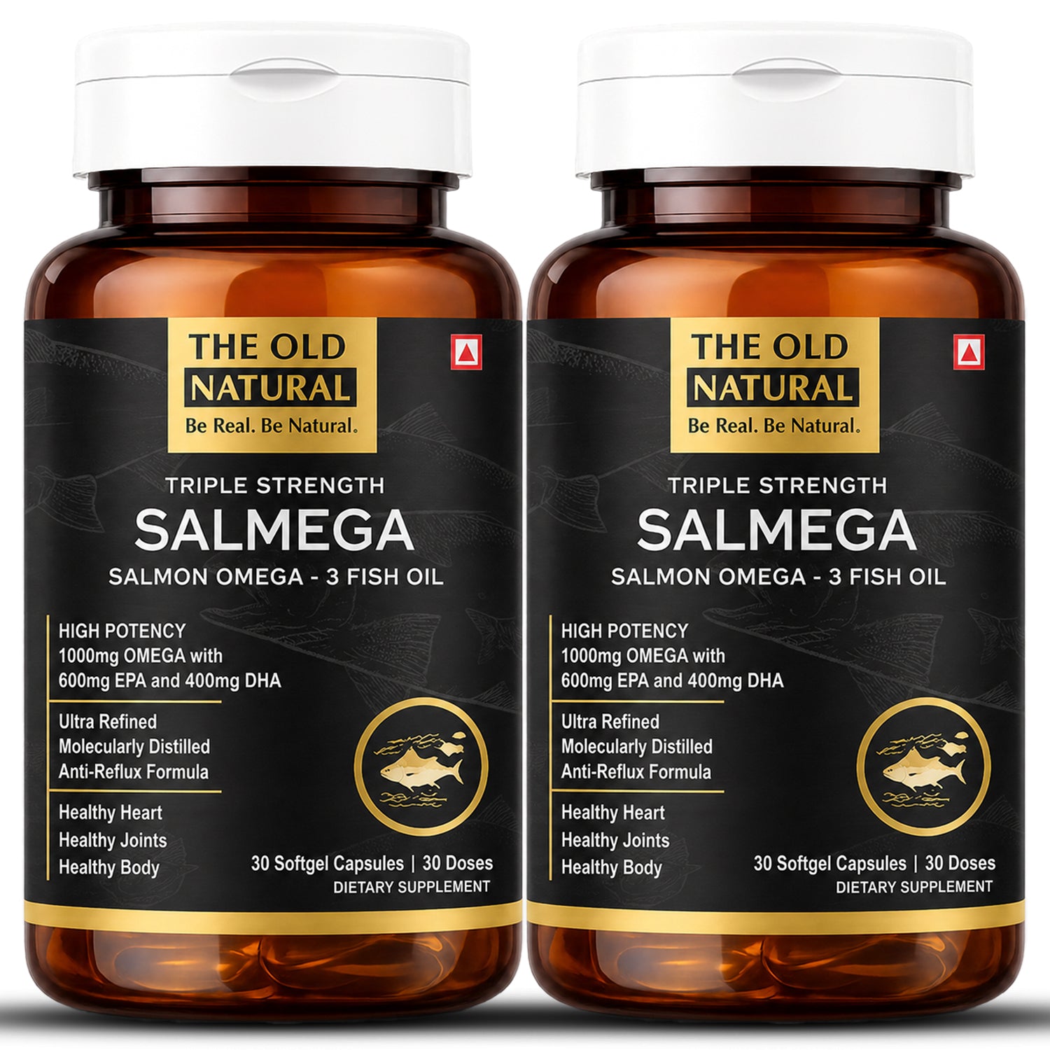 Salmega Triple Strength Salmon Omega-3 Fish Oil Capsules | EPA & DHA Support | 30 Softgel Capsules