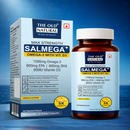 Salmega Omega-3 + Vitamin D3 | High Strength 1590mg Omega-3 (900mg EPA & 600mg DHA) with 600 IU Vitamin D3