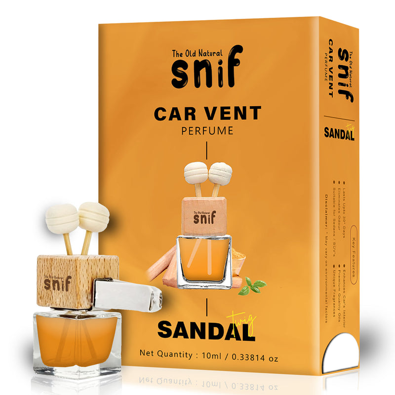 Twig Sandalwood Premium Vent Car Perfume - 10ml Luxury Car Fragrance Long-Lasting Car Air Freshener