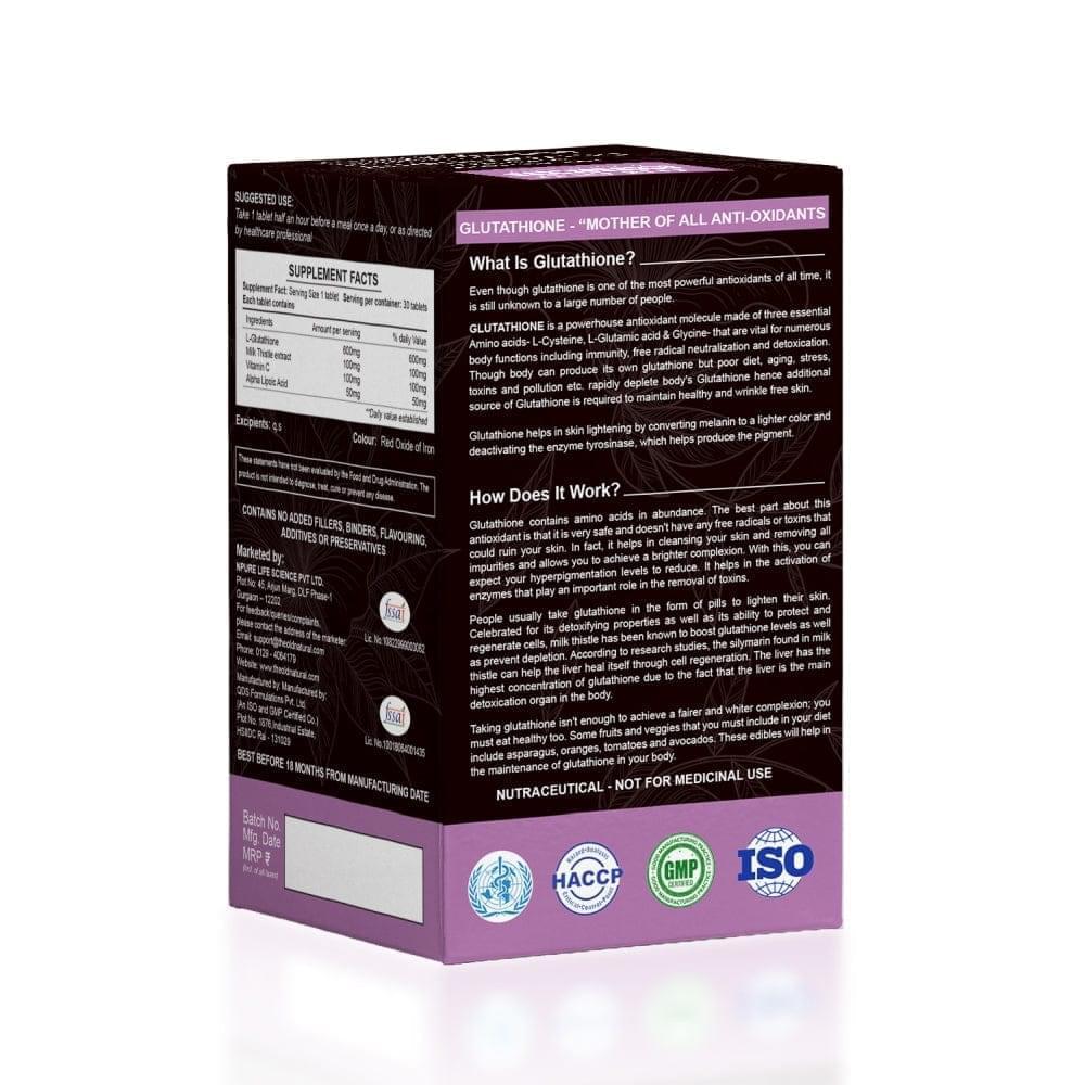 Buy Glutathione tablets 1000mg 30 Tablets Online at The Old Natural