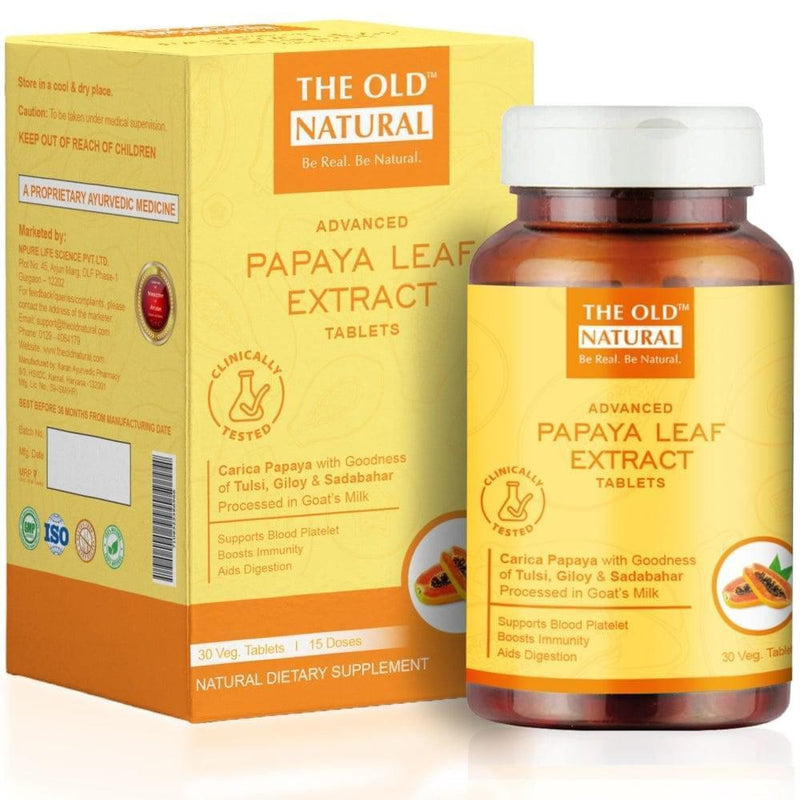 Papaya Leaf Extract Tablets, Improve Blood Platelets Count (Pack of 1)